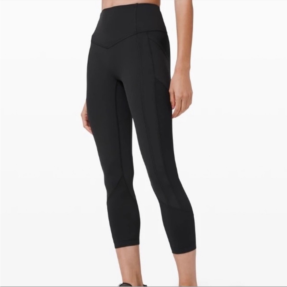 Lululemon All The Right Places Crop II Black Leggings Tights